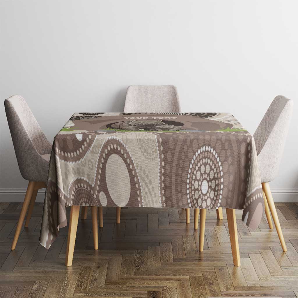Personalised Australia Wombat Tablecloth Welcome To Our Home Aboriginal Art - Aussie Hoodie