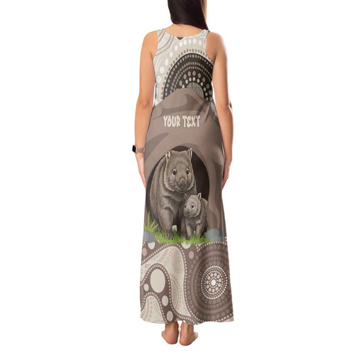 Personalised Australia Wombat Tank Maxi Dress Welcome To Our Home Aboriginal Art - Aussie Hoodie