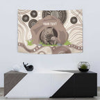 Personalised Australia Wombat Tapestry Welcome To Our Home Aboriginal Art - Aussie Hoodie