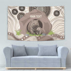 Personalised Australia Wombat Tapestry Welcome To Our Home Aboriginal Art - Aussie Hoodie