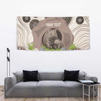 Personalised Australia Wombat Tapestry Welcome To Our Home Aboriginal Art - Aussie Hoodie