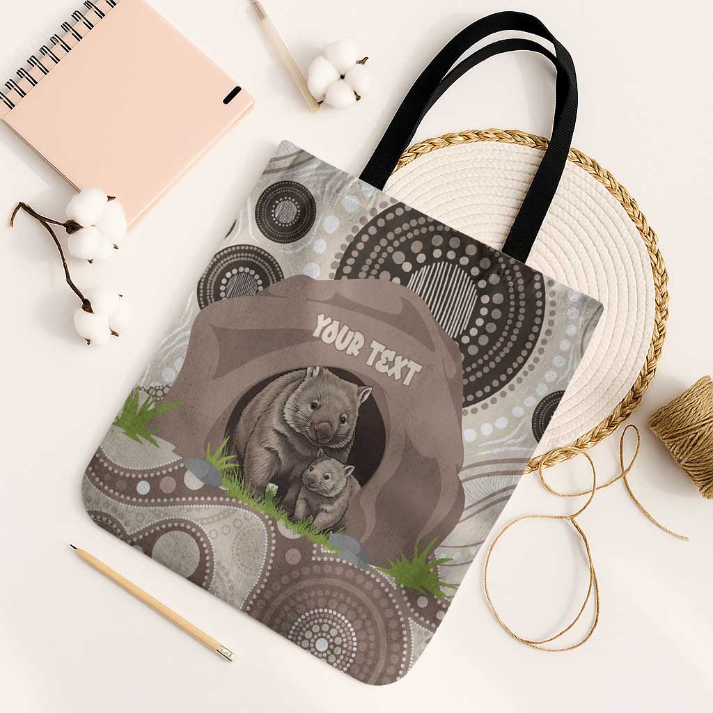Personalised Australia Wombat Tote Bag Welcome To Our Home Aboriginal Art - Aussie Hoodie