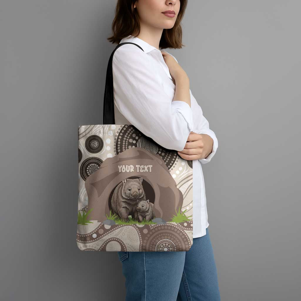 Personalised Australia Wombat Tote Bag Welcome To Our Home Aboriginal Art - Aussie Hoodie