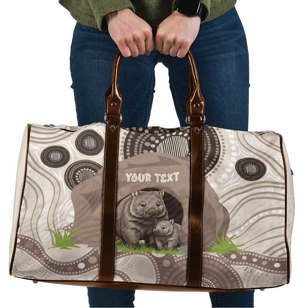 Personalised Australia Wombat Travel Bag Welcome To Our Home Aboriginal Art - Aussie Hoodie
