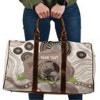 Personalised Australia Wombat Travel Bag Welcome To Our Home Aboriginal Art - Aussie Hoodie
