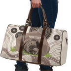 Personalised Australia Wombat Travel Bag Welcome To Our Home Aboriginal Art - Aussie Hoodie