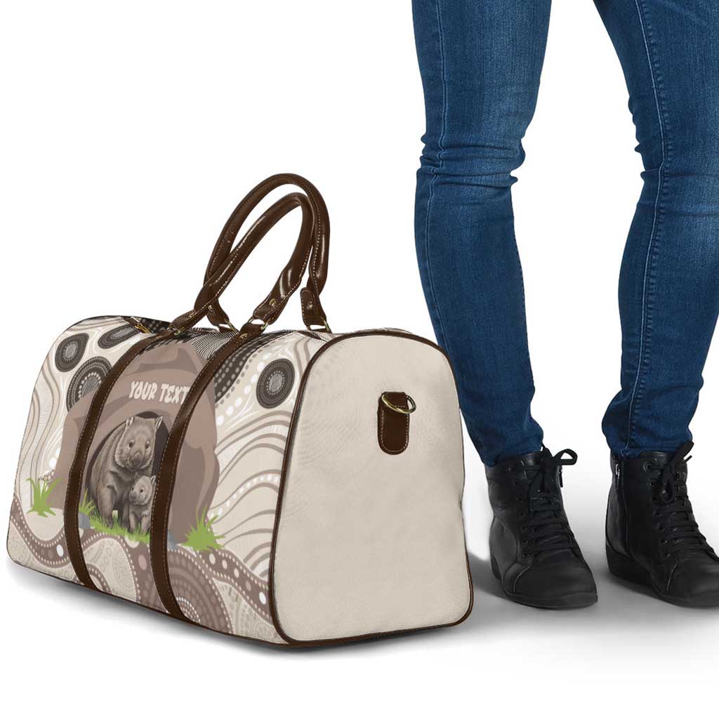 Personalised Australia Wombat Travel Bag Welcome To Our Home Aboriginal Art - Aussie Hoodie