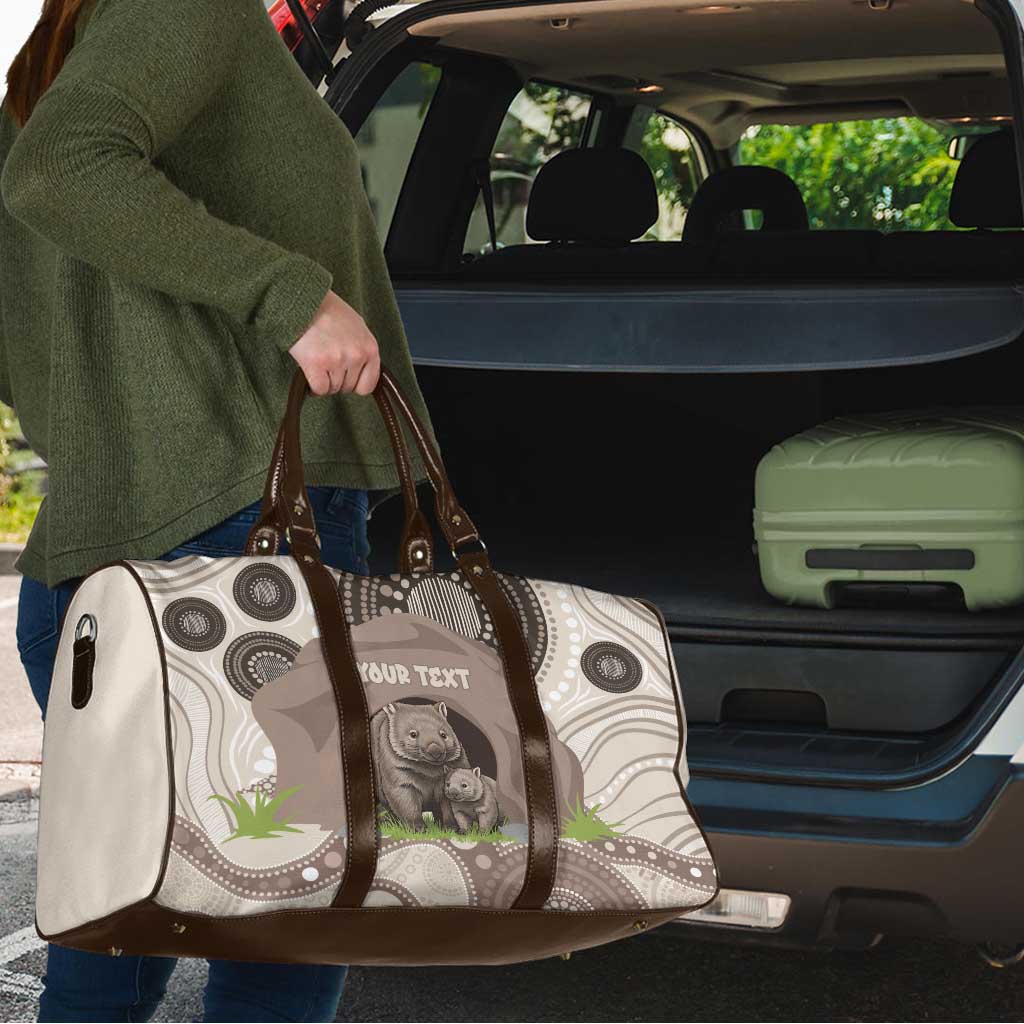 Personalised Australia Wombat Travel Bag Welcome To Our Home Aboriginal Art - Aussie Hoodie