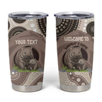 Personalised Australia Wombat Tumbler Cup Welcome To Our Home Aboriginal Art - Aussie Hoodie