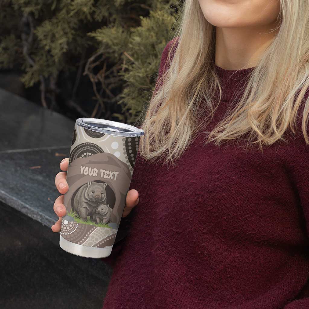 Personalised Australia Wombat Tumbler Cup Welcome To Our Home Aboriginal Art - Aussie Hoodie