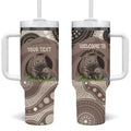 Personalised Australia Wombat Tumbler With Handle Welcome To Our Home Aboriginal Art - Aussie Hoodie