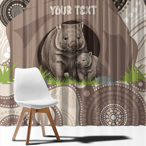 Personalised Australia Wombat Window Curtain Welcome To Our Home Aboriginal Art - Aussie Hoodie