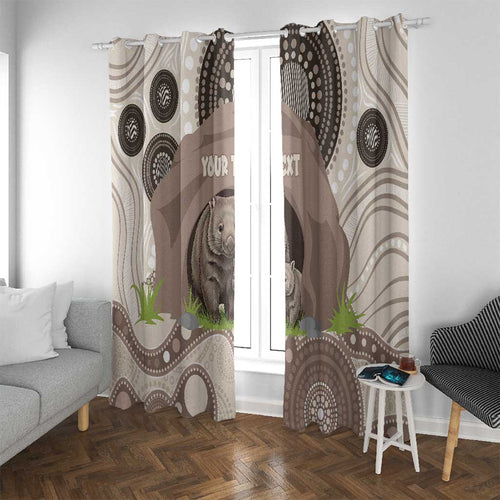 Personalised Australia Wombat Window Curtain Welcome To Our Home Aboriginal Art - Aussie Hoodie