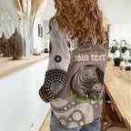 Personalised Australia Wombat Women Casual Shirt Welcome To Our Home Aboriginal Art - Aussie Hoodie
