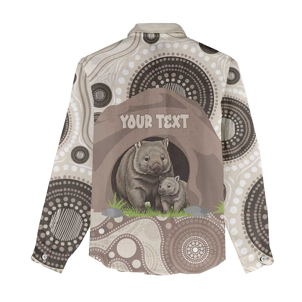 Personalised Australia Wombat Women Casual Shirt Welcome To Our Home Aboriginal Art - Aussie Hoodie