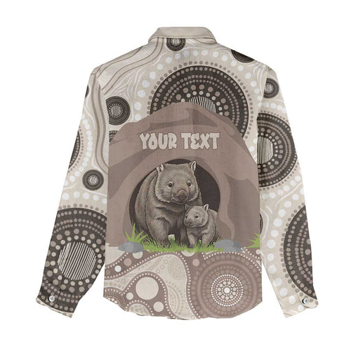 Personalised Australia Wombat Women Casual Shirt Welcome To Our Home Aboriginal Art - Aussie Hoodie