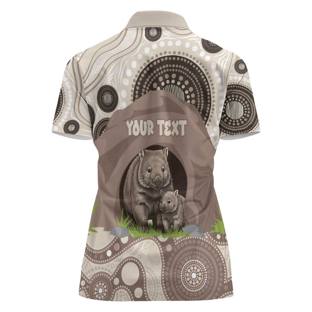 Personalised Australia Wombat Women Polo Shirt Welcome To Our Home Aboriginal Art - Aussie Hoodie