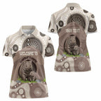 Personalised Australia Wombat Women Polo Shirt Welcome To Our Home Aboriginal Art - Aussie Hoodie