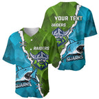 Personalised Sharks And Raiders Rugby Baseball Jersey Sporty Style