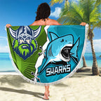 Personalised Sharks And Raiders Rugby Beach Blanket Sporty Style