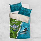 Personalised Sharks And Raiders Rugby Bedding Set Sporty Style