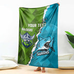 Personalised Sharks And Raiders Rugby Blanket Sporty Style