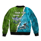 Personalised Sharks And Raiders Rugby Bomber Jacket Sporty Style