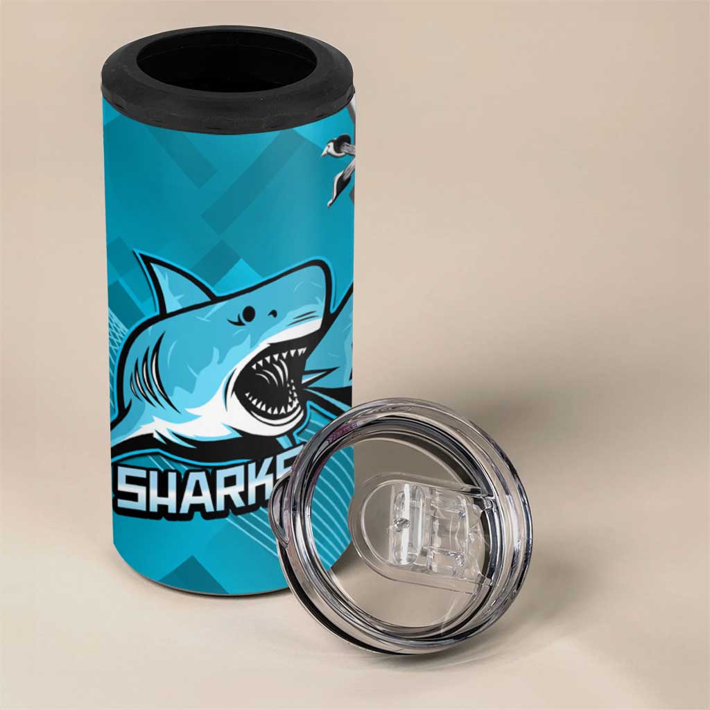 Sharks And Raiders Rugby 4 in 1 Can Cooler Tumbler Sporty Style