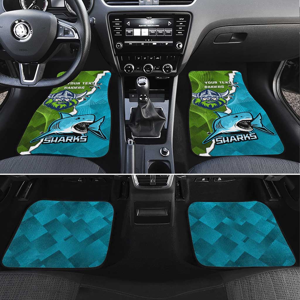 Personalised Sharks And Raiders Rugby Car Mats Sporty Style