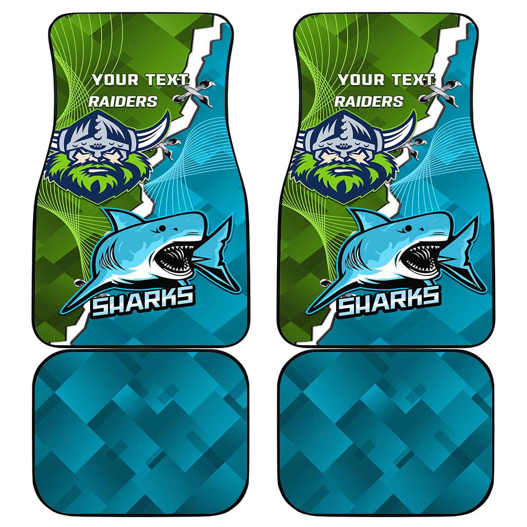 Personalised Sharks And Raiders Rugby Car Mats Sporty Style