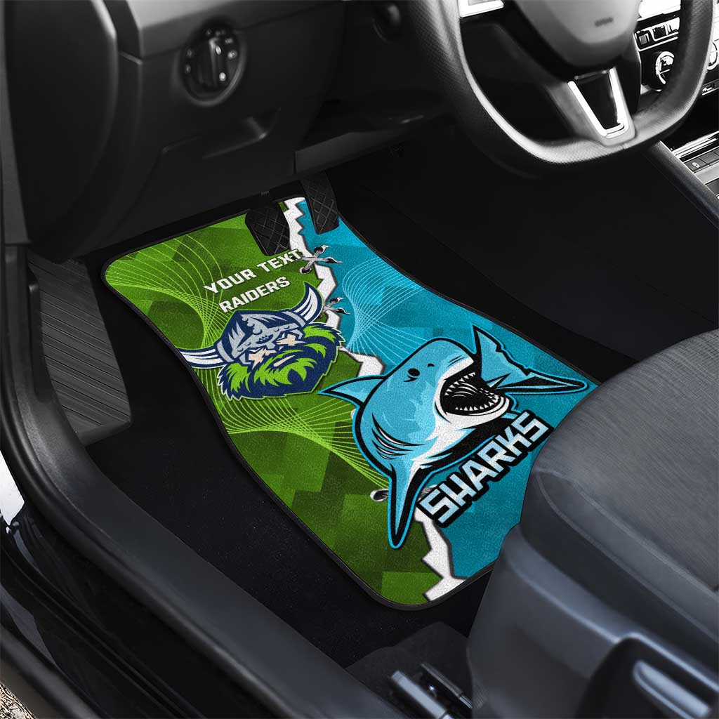 Personalised Sharks And Raiders Rugby Car Mats Sporty Style