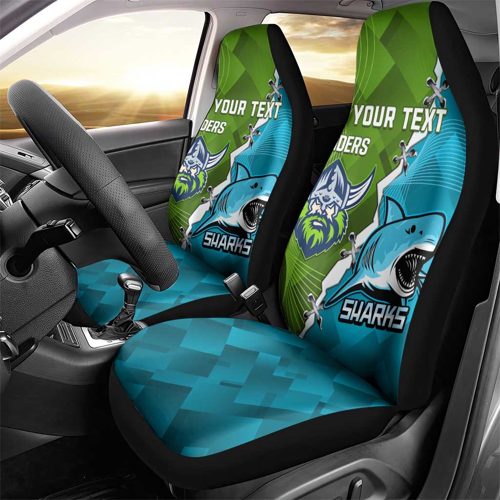 Personalised Sharks And Raiders Rugby Car Seat Cover Sporty Style