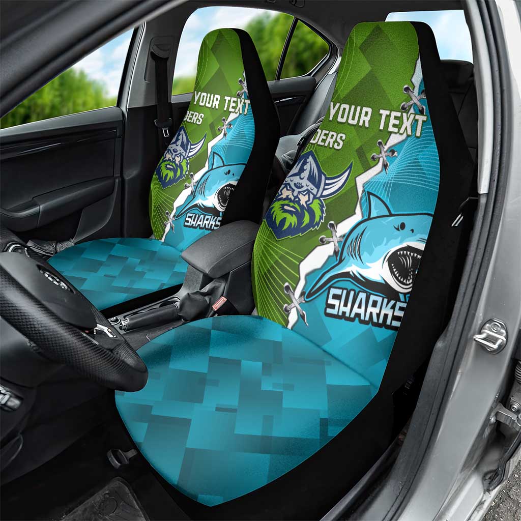 Personalised Sharks And Raiders Rugby Car Seat Cover Sporty Style