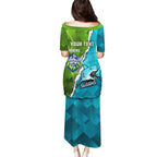 Personalised Sharks And Raiders Rugby Family Matching Puletasi and Hawaiian Shirt Sporty Style
