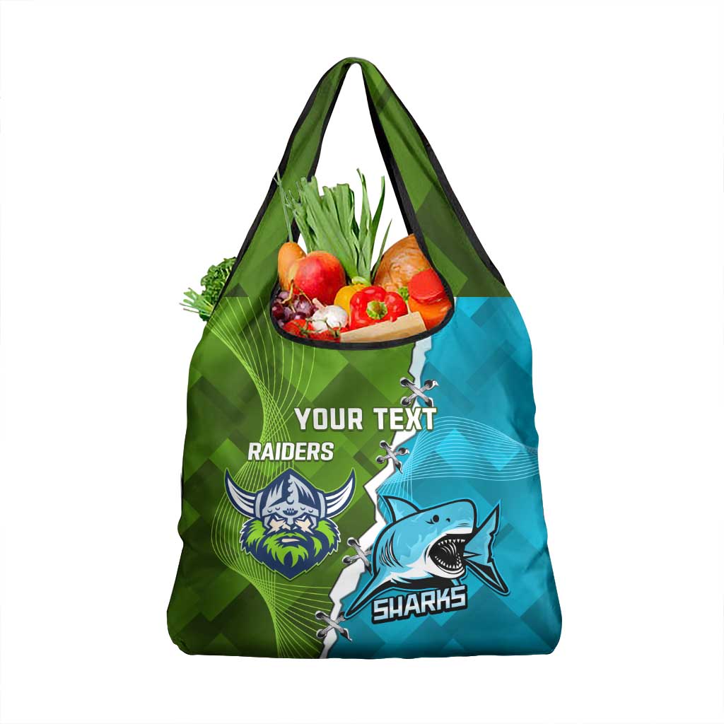 Personalised Sharks And Raiders Rugby Grocery Bag Sporty Style