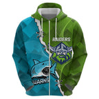 Personalised Sharks And Raiders Rugby Hoodie Sporty Style