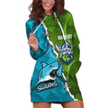 Personalised Sharks And Raiders Rugby Hoodie Dress Sporty Style