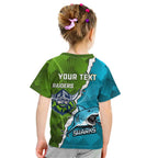 Personalised Sharks And Raiders Rugby Kid T Shirt Sporty Style