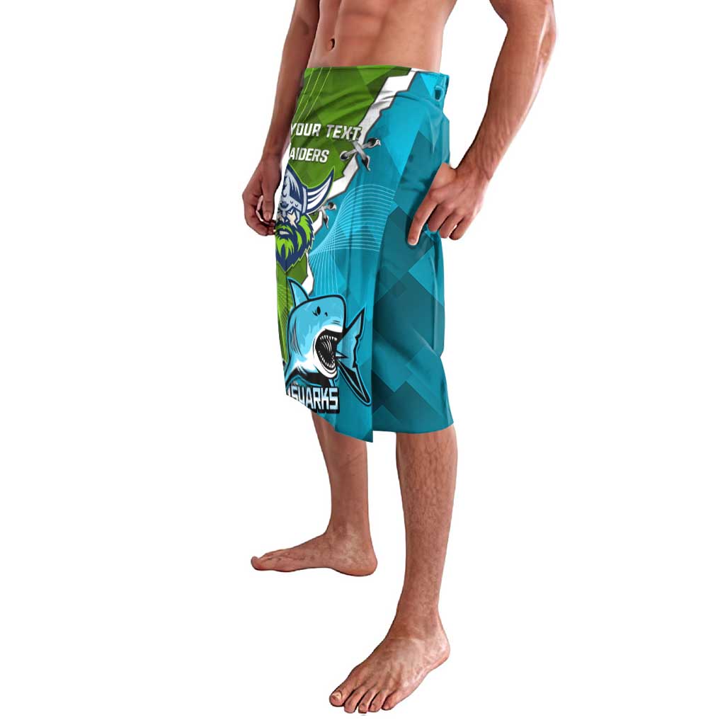 Personalised Sharks And Raiders Rugby Lavalava Sporty Style