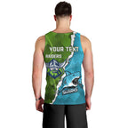 Personalised Sharks And Raiders Rugby Men Tank Top Sporty Style