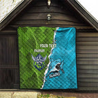 Personalised Sharks And Raiders Rugby Quilt Sporty Style
