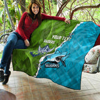 Personalised Sharks And Raiders Rugby Quilt Sporty Style