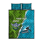 Personalised Sharks And Raiders Rugby Quilt Bed Set Sporty Style
