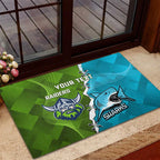 Personalised Sharks And Raiders Rugby Rubber Doormat Sporty Style