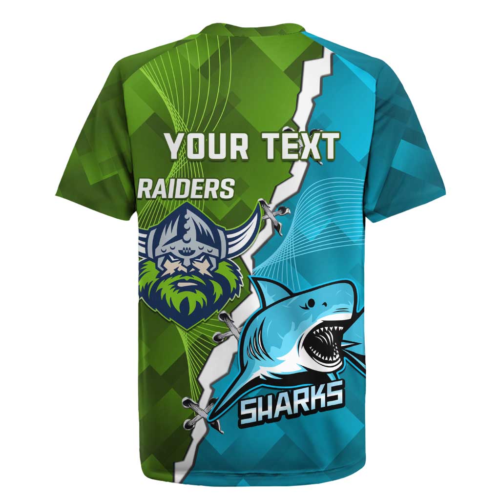 Personalised Sharks And Raiders Rugby Rugby Jersey Sporty Style