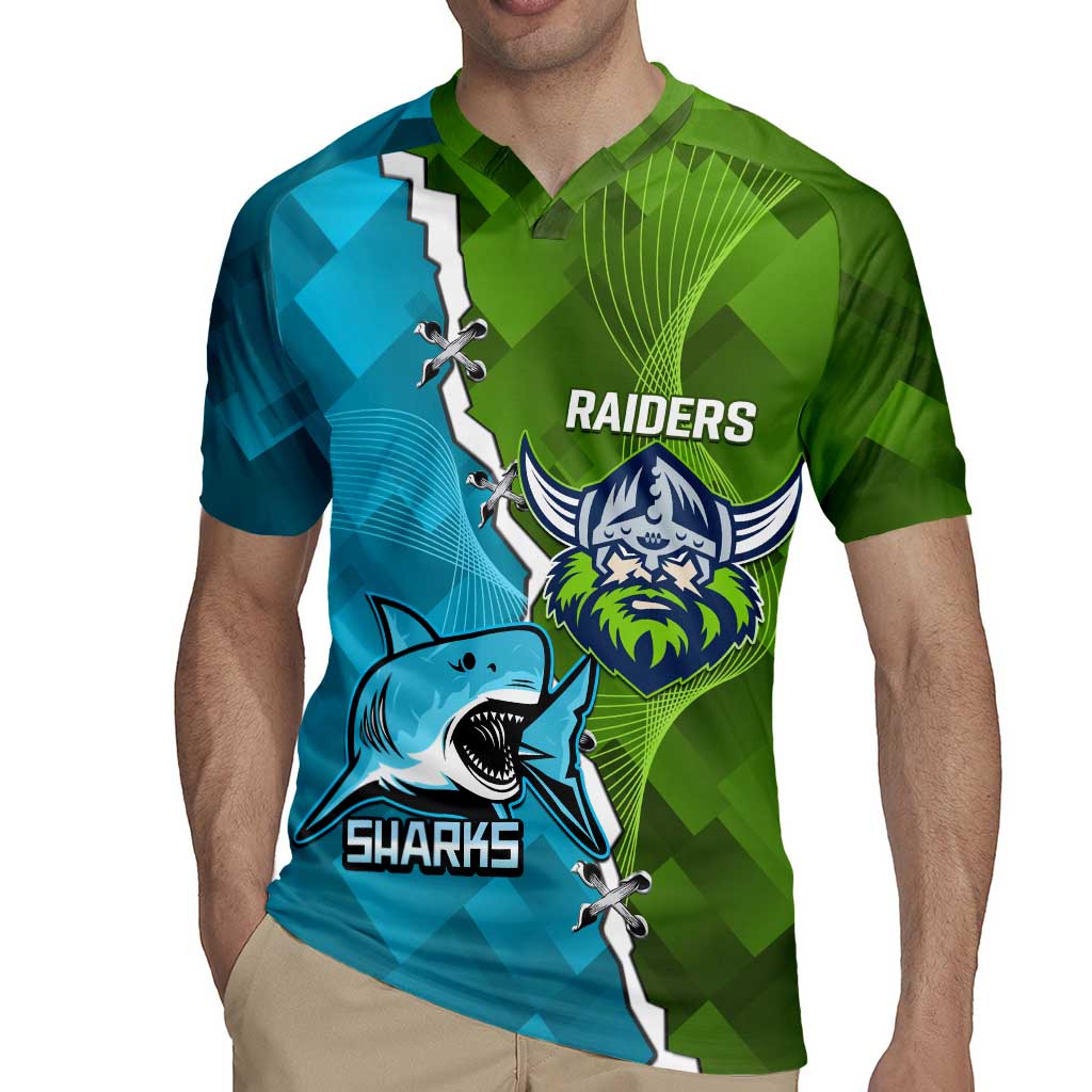 Personalised Sharks And Raiders Rugby Rugby Jersey Sporty Style