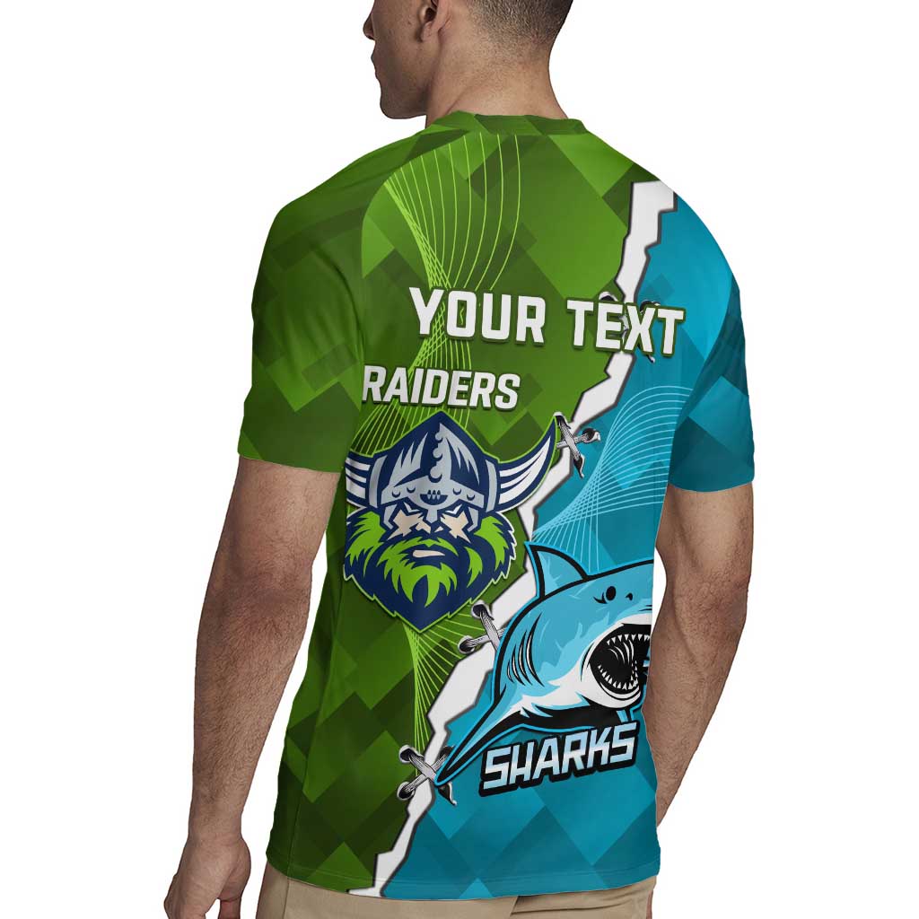Personalised Sharks And Raiders Rugby Rugby Jersey Sporty Style