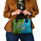 Personalised Sharks And Raiders Rugby Shoulder Handbag Sporty Style