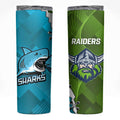 Sharks And Raiders Rugby Skinny Tumbler Sporty Style