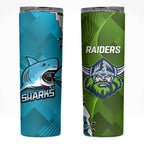 Sharks And Raiders Rugby Skinny Tumbler Sporty Style